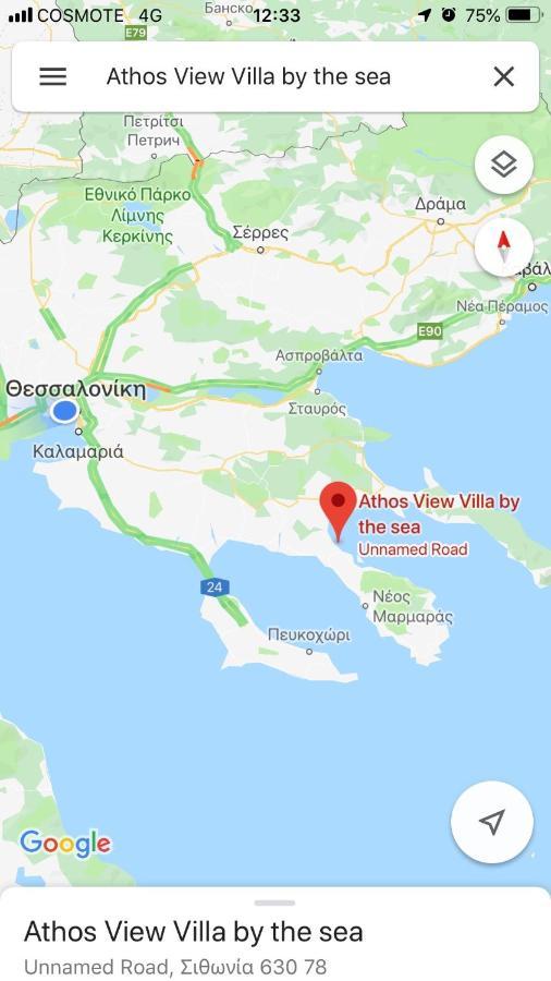 Athos View Villa By The Sea Ormos Panagias Buitenkant foto