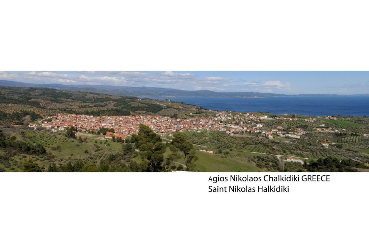 Athos View Villa By The Sea Ormos Panagias Buitenkant foto